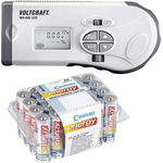 VOLTCRAFT Batterietester MS-229 LCD + Conrad energy Alkaline Mignon-Batterien 24er-Set