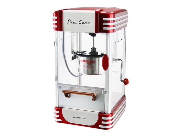 Emerio POM-120650 Retro Popcornmaschine 360 W 50 g Silber, Rot