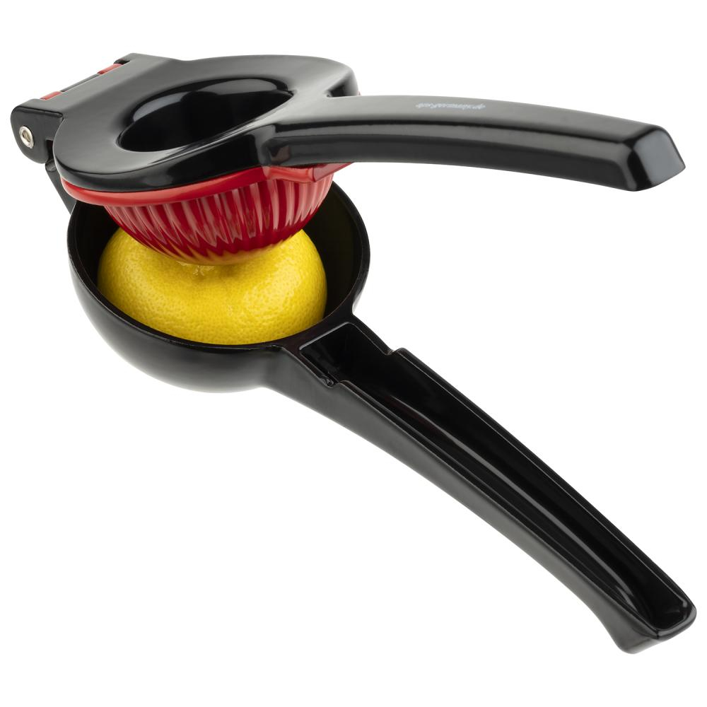 APS Zitronenpresse aus Aluminium-Druckguss, Schwarz/Rot