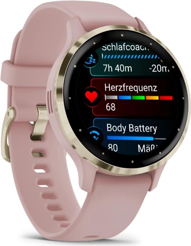 Garmin Venu 3S 1.2" AMOLED Smartwatch Dust Rose/Softgold