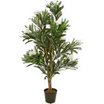 EUROPALMS Oleanderbaum, Kunstpflanze, weiß, 120 cm (82507246)