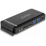 Delock DisplayPort 1.4 KVM Switch 8K 60 Hz mit USB 5 Gbps und Audio (11476)