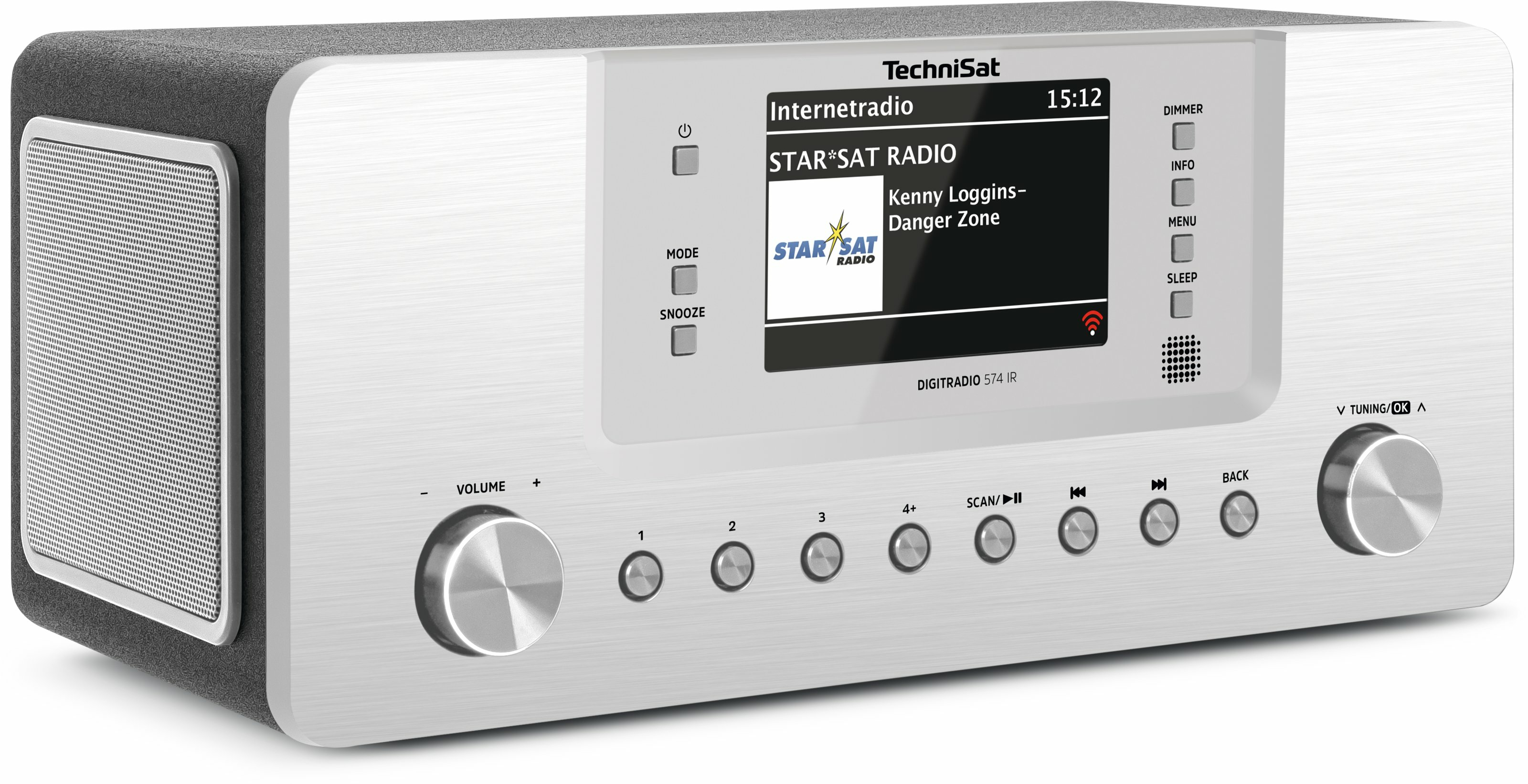 TechniSat DigitRadio 574 IR Internetradio DAB+/UKW 4" Farbdisplay Silber