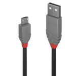 Lindy 3m USB 2.0 Typ A an Micro-B Kabel, Anthra Line USB Typ A Stecker an Micro-B Stecker (36734)
