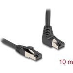Delock RJ45 Netzwerkkabel Cat.8.1 S/FTP 90° oben gewinkelt / gerade 10 m schwarz (80398)