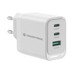 Conceptronic ALTHEA21W65 3-Port 65W GaN USB-C Ladegerät weiß
