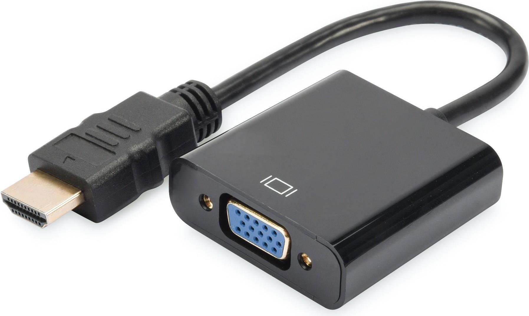 Digitus DIGITUS DA-70461 HDMI auf VGA Konverter Schwarz