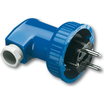 Busch Jaeger 74 WD Elektrischer Netzstecker Typ F 2P+E Schwarz - Blau (2211-0-0092)