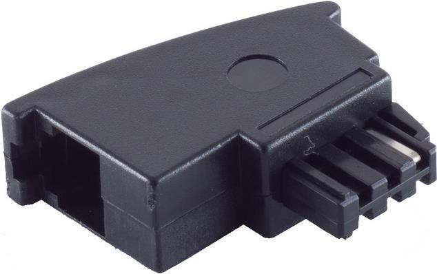 S/CONN maximum connectivity Telefon Adapter-TAE F-Stecker auf Western-Kupplung. 6/4, Siemens, Festadaper, schmal (71205-)