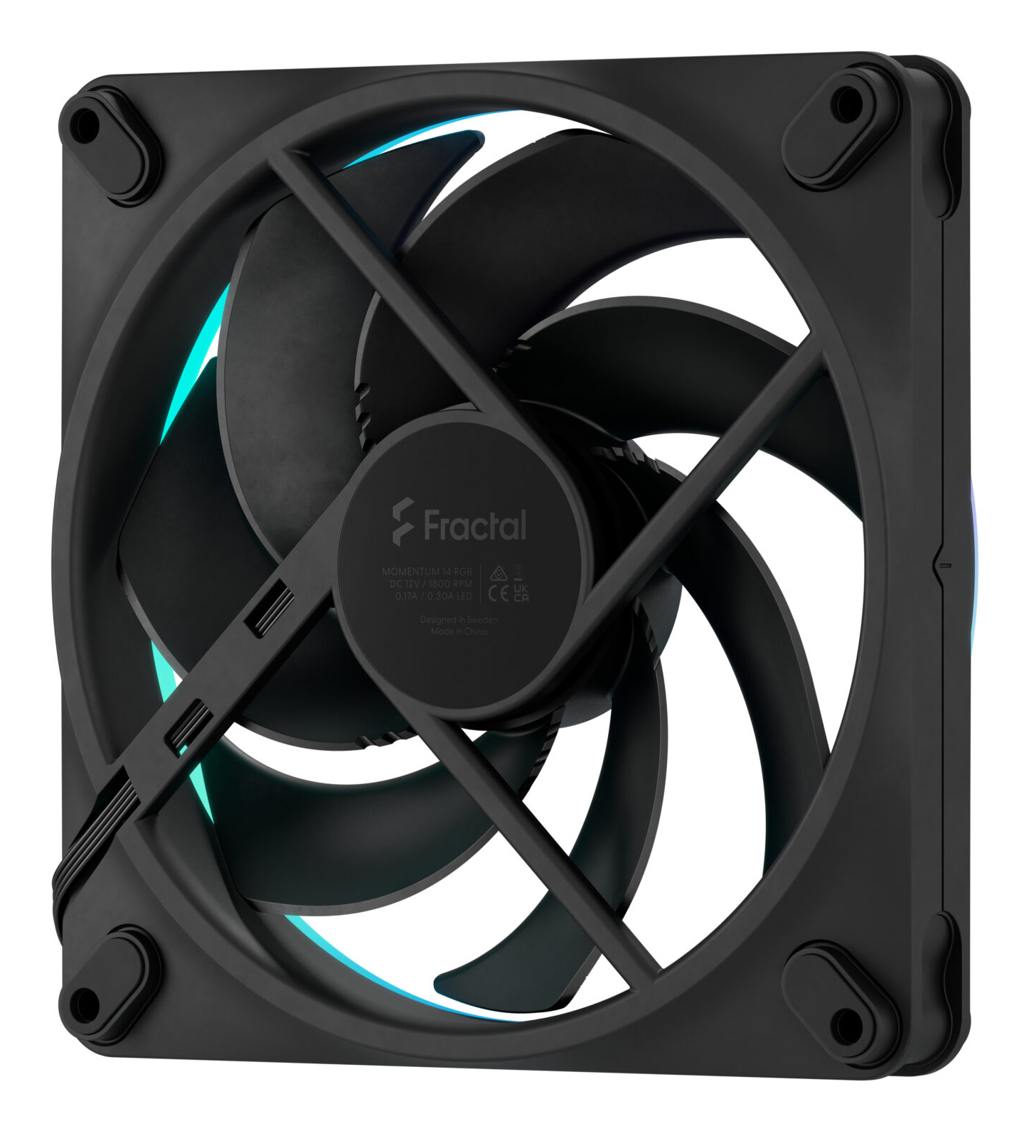 Fractal Design Momentum 14 RGB Gehäuselüfter 140 mm 3er-Pack Schwarz