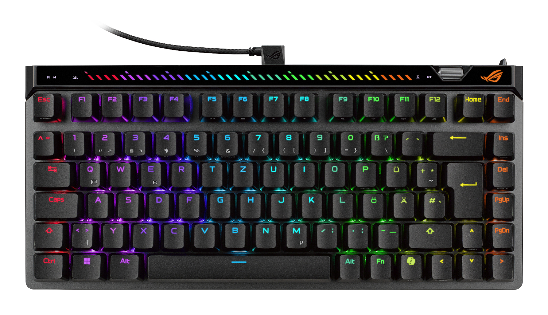 ASUS ROG Falchion Ace 75 HE Gaming-Tastatur QWERTZ 75% Rapid Trigger 8000 Hz USB Typ-C Schwarz
