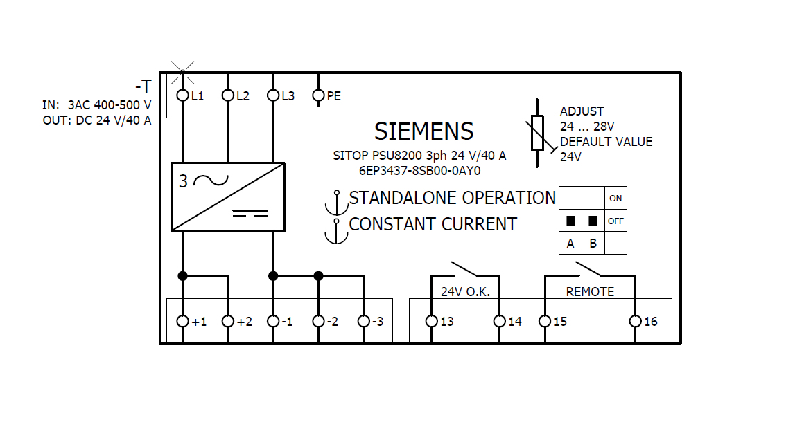 Siemens SITOP PSU8200 Stromversorgung 3-phasig 24 V DC 40 A