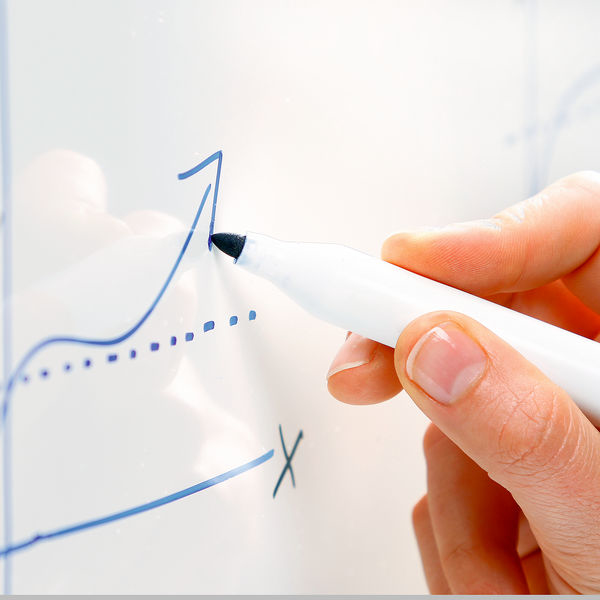 Dahle 96151 Magnetisches Whiteboard 900 x 600 mm Weiß