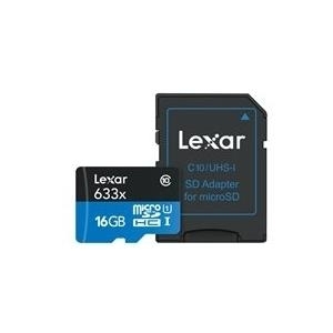 Lexar microSDHC 633x UHS-I 16GB with Adapter (LSDMI16GBBEU633A)
