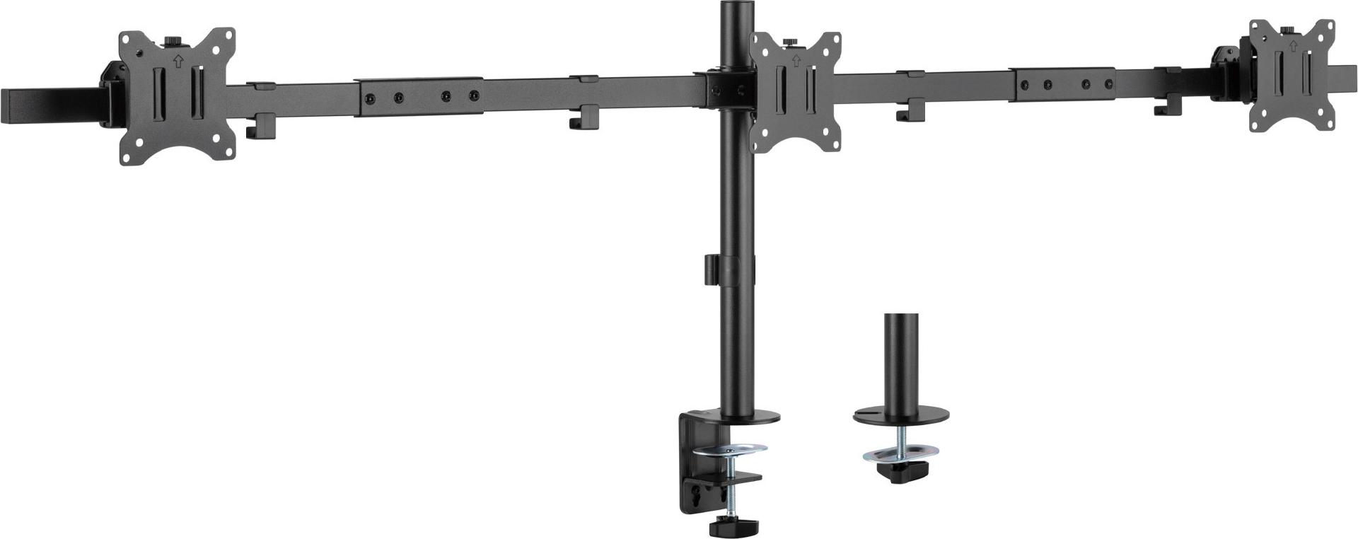 InLine Tischhalterung für 3 LCD-/LED-Displays bis 32" max. 7 kg Schwarz