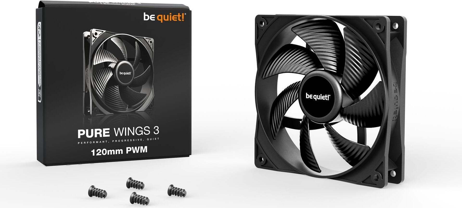 be quiet! Pure Wings 3 120 mm PWM Gehäuselüfter Schwarz