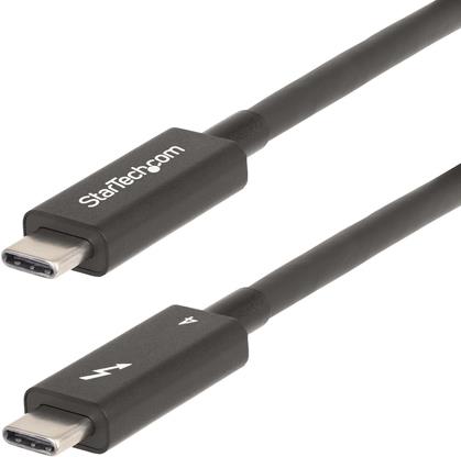 StarTech.com 6ft (2m) Active Thunderbolt 4 Cable, 40Gbps, 100W PD, 4K/8K, Intel Certified, Compatible w/Thunderbolt 3/USB 3.2/DisplayPort (A40G2MB-TB4-CABLE)