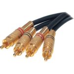 S/CONN maximum connectivity Cinch Audio-Kabel-2 Metallcinchstecker auf 2 Metallcinchstecker, vergoldet, 5,0m (40225)