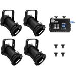 EUROLITE Set 4x PAR-16 Spot sw dim2warm + EDX-4 DMX RDM LED-Dimmerpack (20000694)