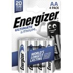 Energizer Batterie Lithium, Mignon, AA, Retail Blister (4-Pack) (E301535301)