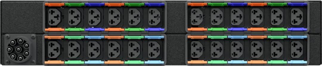 Vertiv Geist Rack PDU, Monitored (Unit Level), EC, 2U, UPDU rating 3ph|32A|230/415V, combi outlets (24)C13 or C19 (VP4UV2A1)