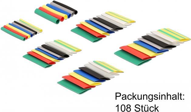 Delock Schrumpfschlauch Set 108 Stück farbig (19400)