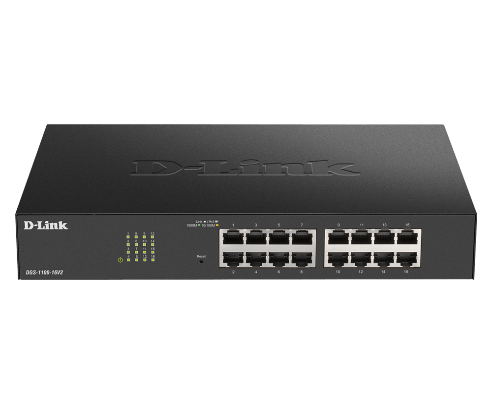 D-Link DGS-1100-24PV2 Smart Switch 24-Port PoE+ Gigabit Schwarz