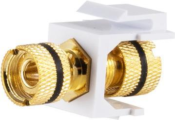 shiverpeaks ®-BASIC-S--Keystone Verbinder Audio , Bananen-Buchse vergoldet, schwarz (BS08-10064)