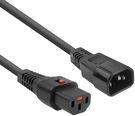 IEC Lock 230V connection cable C13 lockable - C14 black 0.50 m POWERCORD C13 LOCK-C14 BK 0.5M (PC1002)