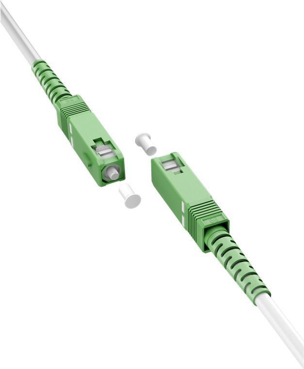 Goobay 59597 Glasfaserkabel 5 m SC/APC FTTH OS2 Weiß (59597)