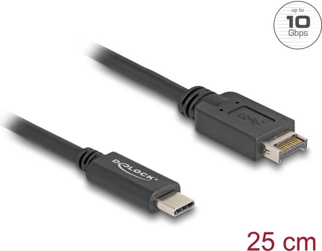 Delock 85528 USB 3.1 E Key A 20 Pin Stecker zu C Stecker 25 cm (85528)