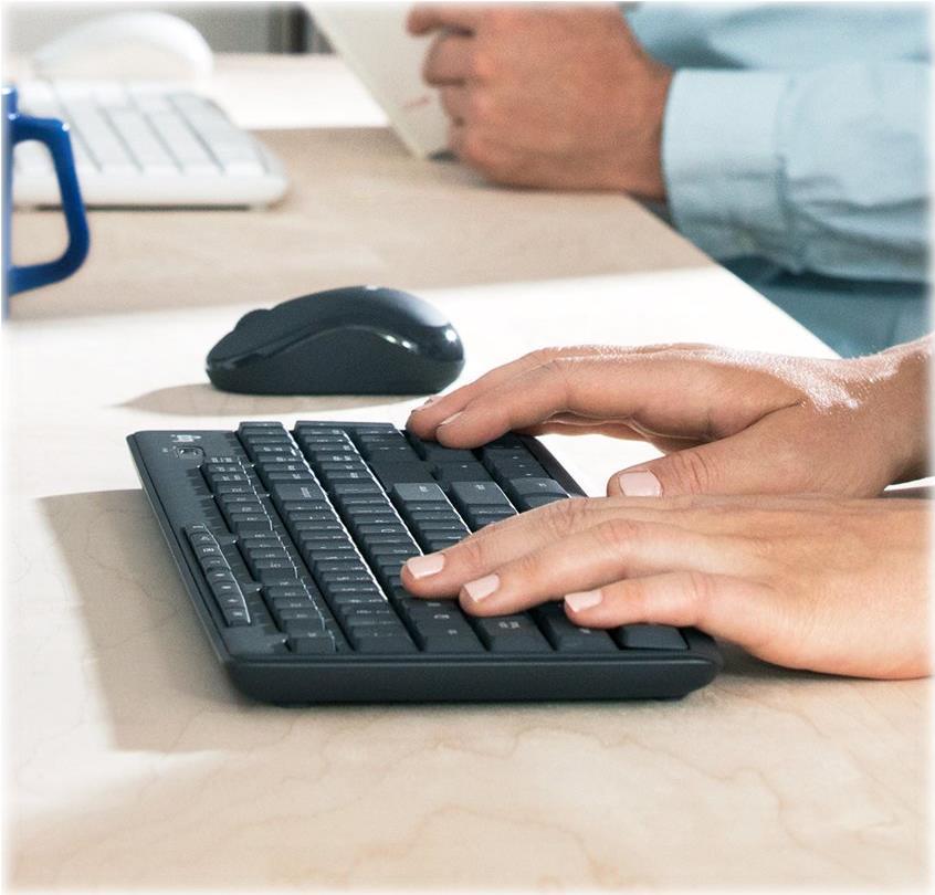 Logitech MK295 Silent Tastatur-und-Maus-Set QWERTZ Graphite