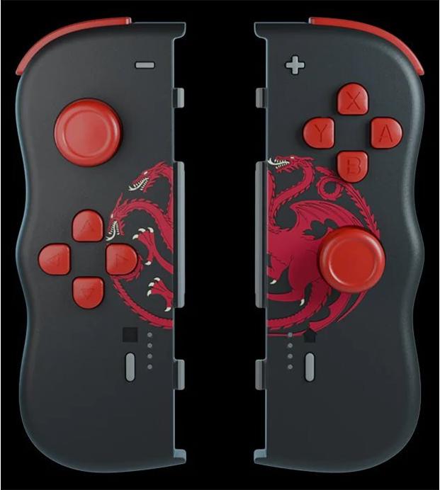 Pixminds Lexip Game of Thrones Targaryen Black Edition Gamepad Kabellos Bluetooth Schwarz, Rot