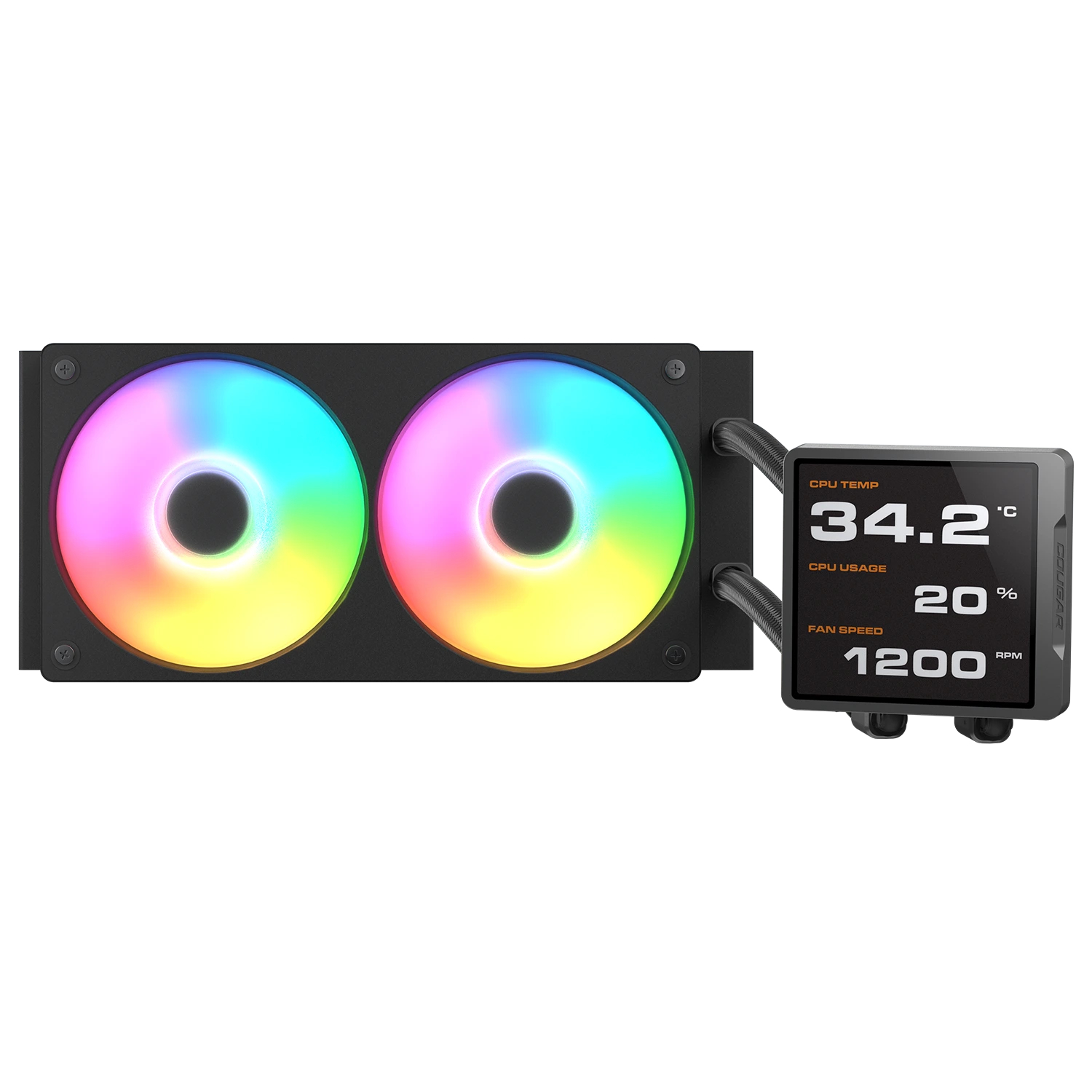 Cougar Poseidon Vistek Pro 240 ARGB CPU-Wasserkühlung Schwarz