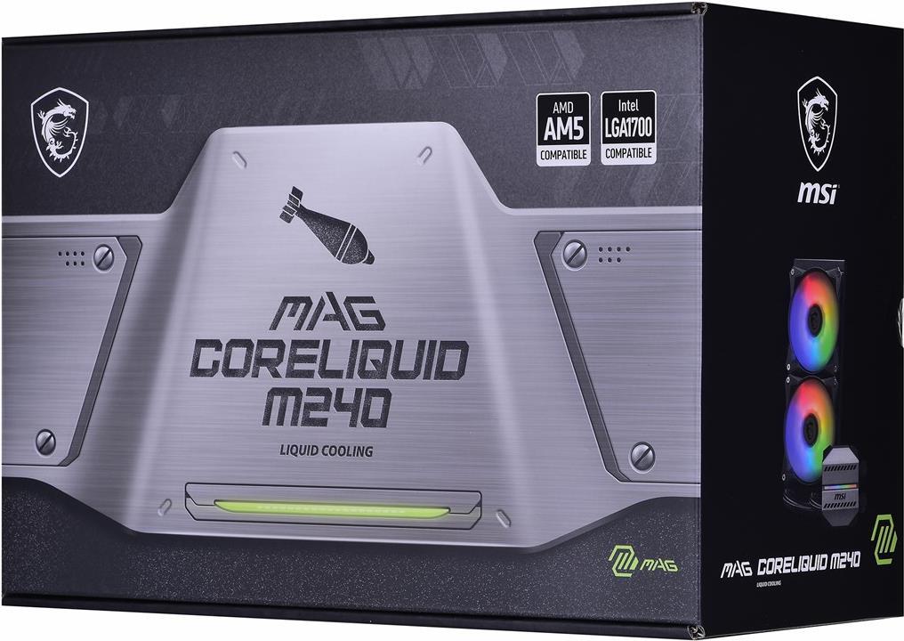 MSI MAG Core Liquid M240 CPU Komplettwasserkühlung für AMD und Intel CPU (306-7ZW4R14-813)