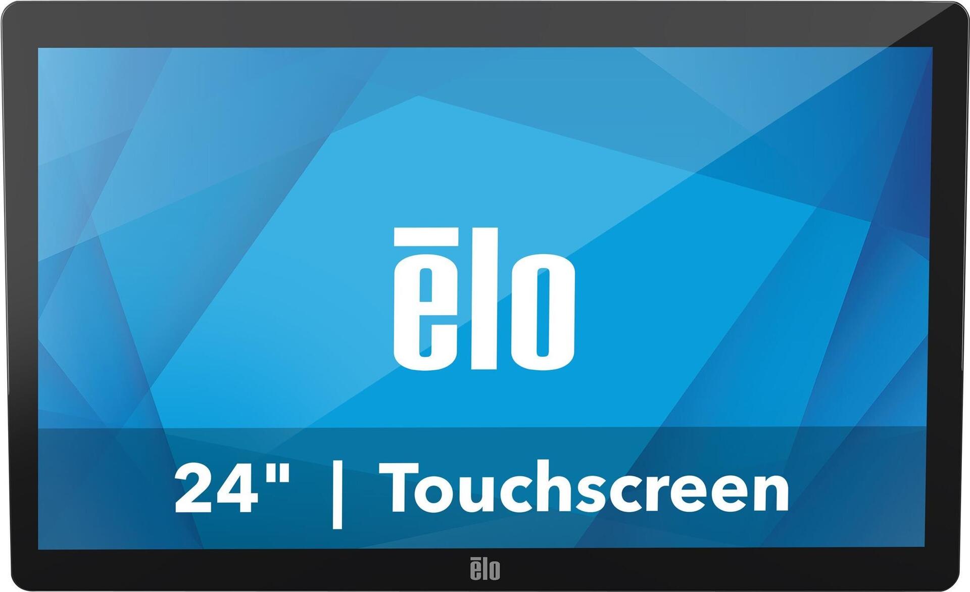 Elo 2403LM, 61cm (24"), Projected Capacitive, 10 TP, Full HD, schwarz TFT Monitor, 16:9, 61cm (24"), Projected Capacitive, Multi Touch (10 Punkte), Auflösung: 1920x1080 Pixel, VESA Mount (100x100mm), DICOM 14, 16ms, Helligkeit: 225cd, Blickwinkel: 178/178°(H/V), Kontrast: 1000:1, USB (Typ A, Typ B, micro-USB), VGA, HDMI, Touchinterface: USB, RS232, Schutzart: IP54, inkl.: Kabel (USB, VGA, Audio, HDMI), Netzteil, Netzkabel (EU, US), Farbe: schwarz [Energieklasse E] (E381251)