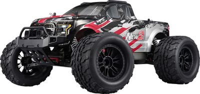 Reely NEW2 Super Combo V2 Brushed 1:10 RC Modellauto Elektro Monstertruck Allradantrieb (4WD) 100% RtR 2,4 GHz inkl. Akku, Ladegerät und Senderbatterien (RE-8659902)