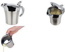 APS Thermo-Sauciere, Edelstahl, 0,4 Liter Ausgießer, Griff und Deckel aus Edelstahl, - 1 Stück (40207)