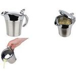 APS Thermo-Sauciere, Edelstahl, 0,4 Liter Ausgießer, Griff und Deckel aus Edelstahl, - 1 Stück (40207)