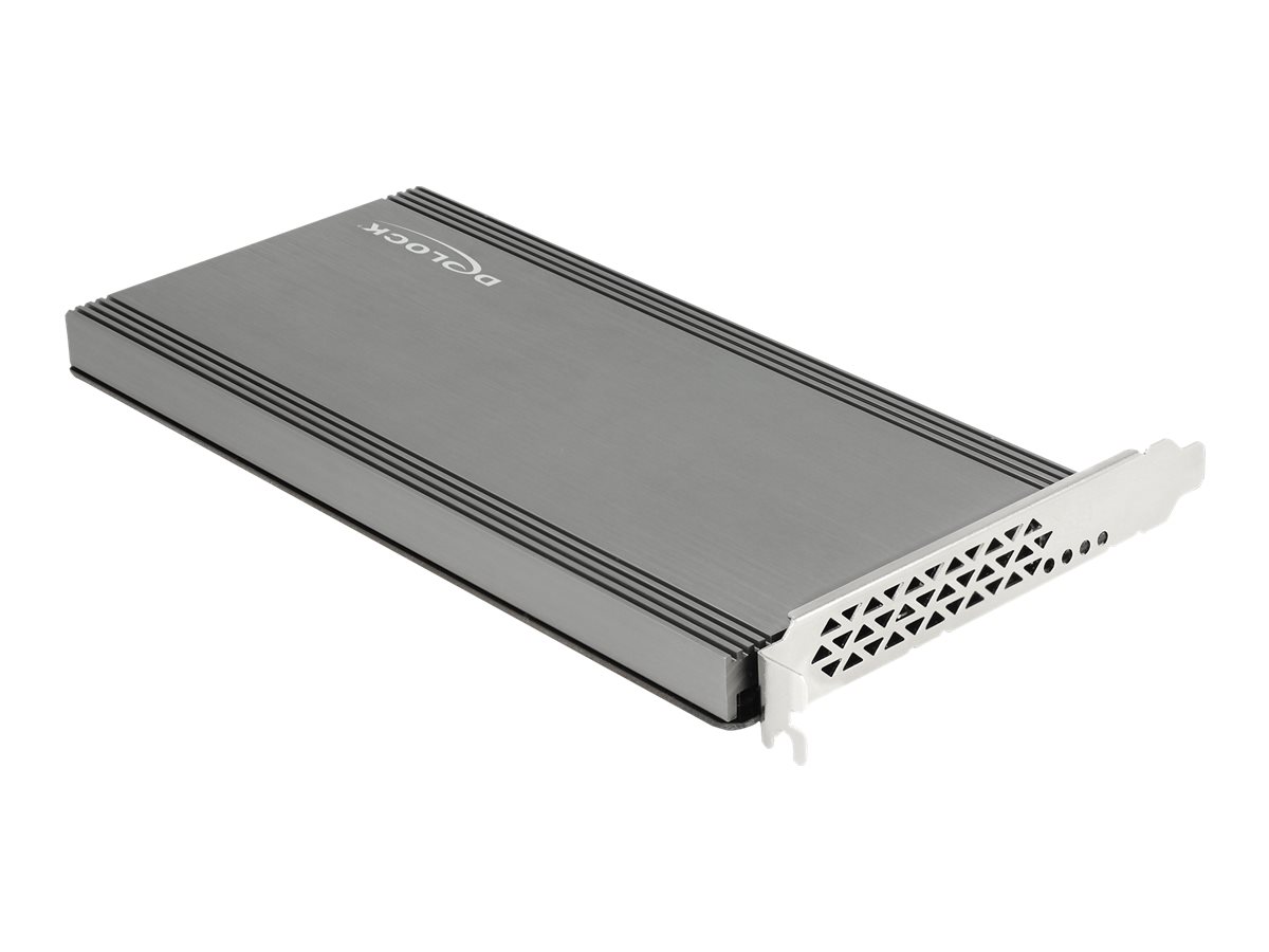 Delock 90050 PCIe 3.0 x16 Karte 4x intern NVMe M.2 Key M mit Kühlkörper und Lüfter Schwarz