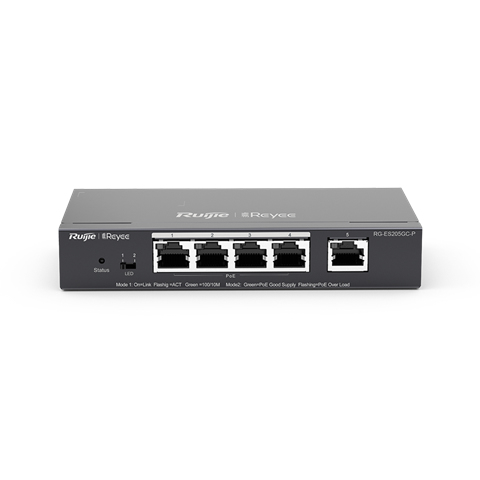 Ruijie Networks RG-ES205GC-P Managed Switch L2 5x Gigabit Ethernet PoE Black
