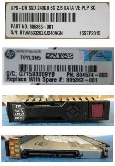 Hewlett Packard Enterprise 240GB SATA 6G SFF SC VE PLP (805363-001)