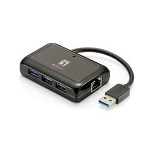 LEVEL ONE USB-0502 Adapter mit USB Hub (540029)