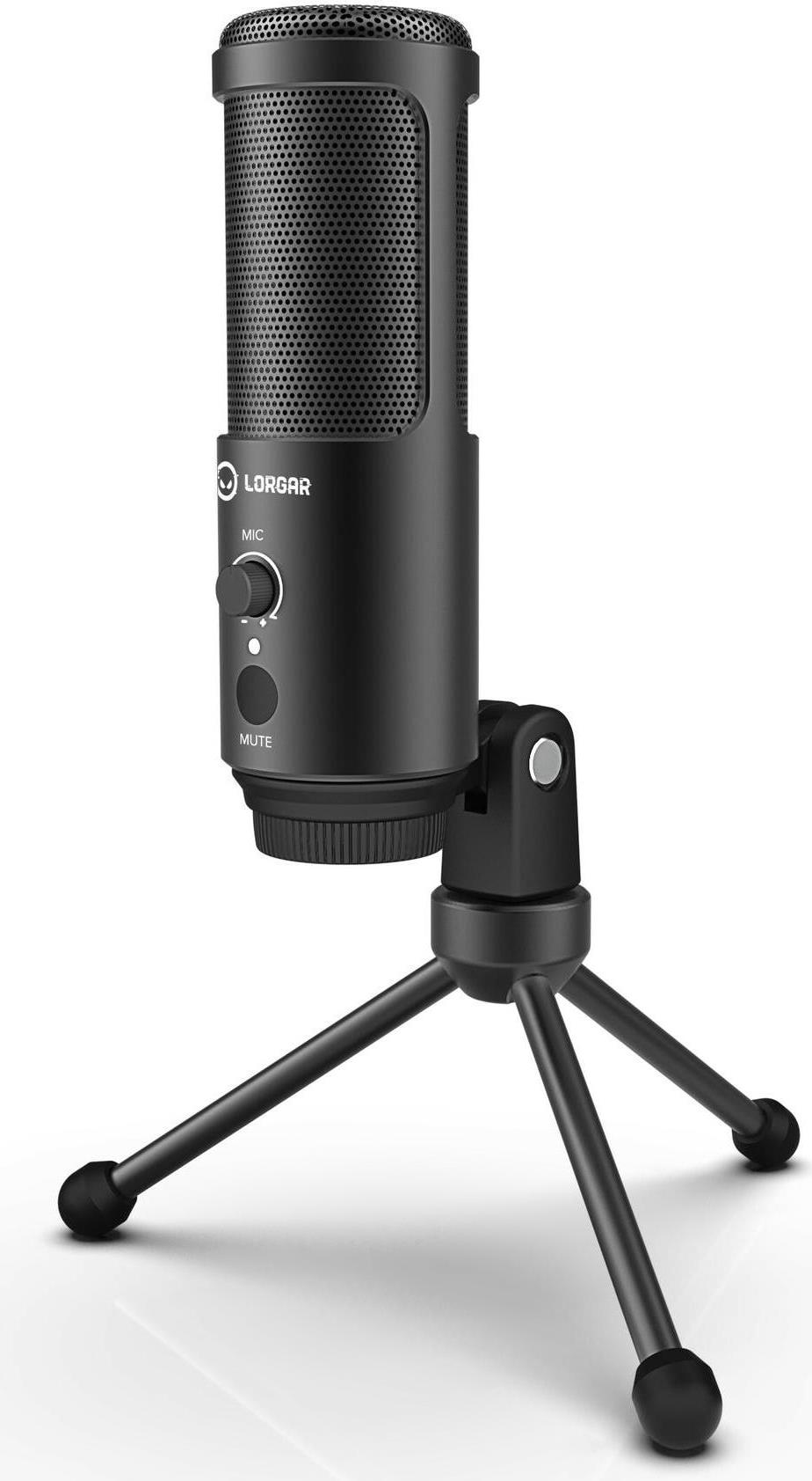 Prestigio Gaming Microphones, Juodas, USB condenser mic with Volume Knob, 3.5MM (LRG-CMT521)