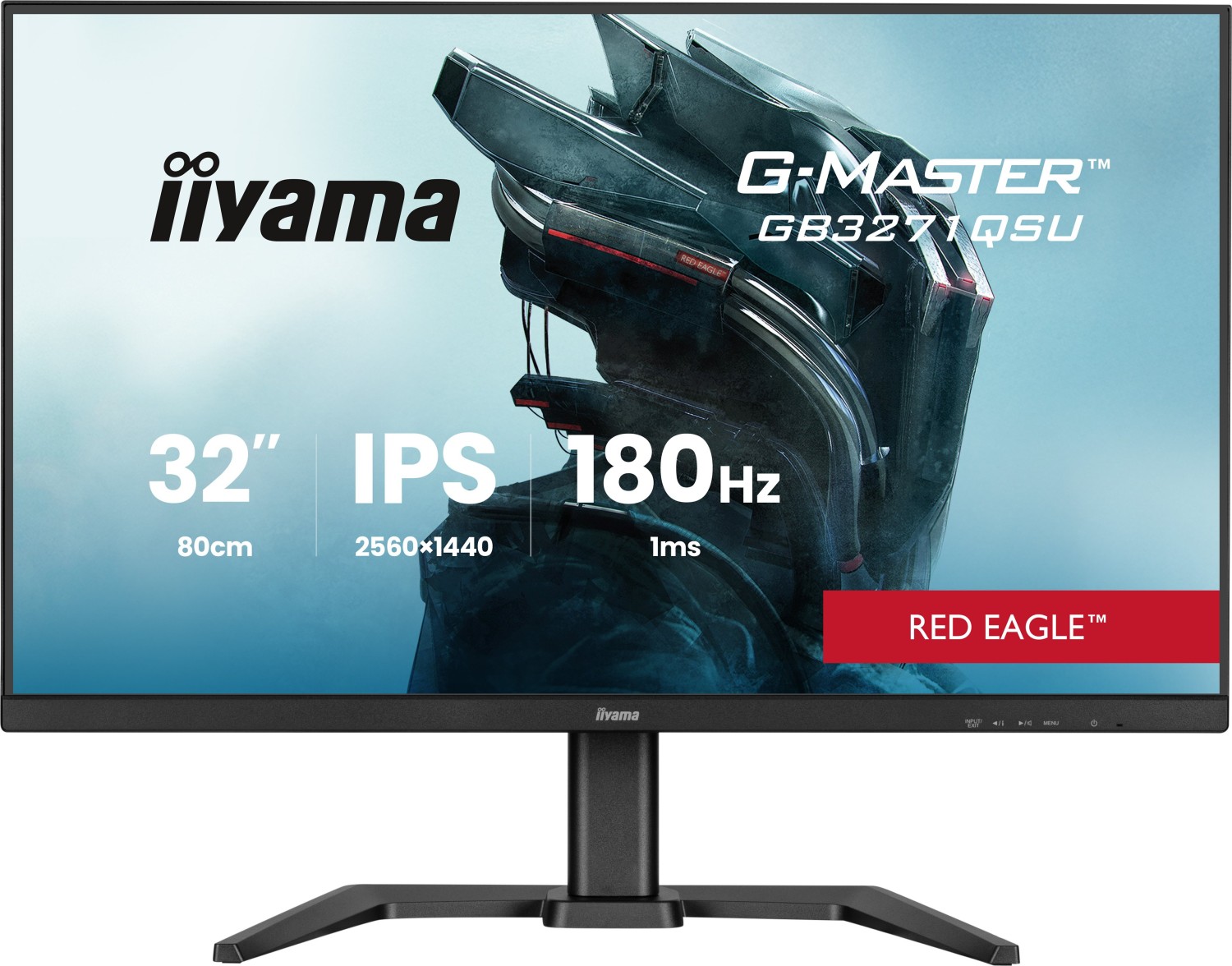 Iiyama G-MASTER GB3271QSU-B2 Monitor 80 cm (31.5") WQHD, IPS-Panel, 400 cd/m², 1ms, 180Hz (GB3271QSU-B2)