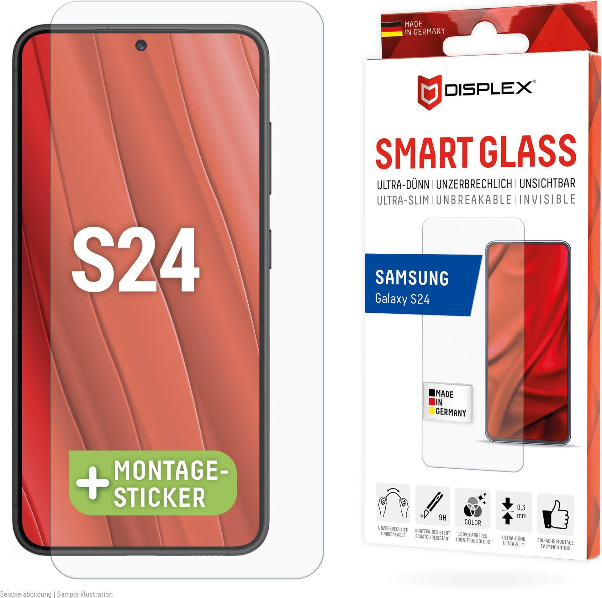 Displex Smart Glass (9H) für Samsung Galaxy S24 (01906)