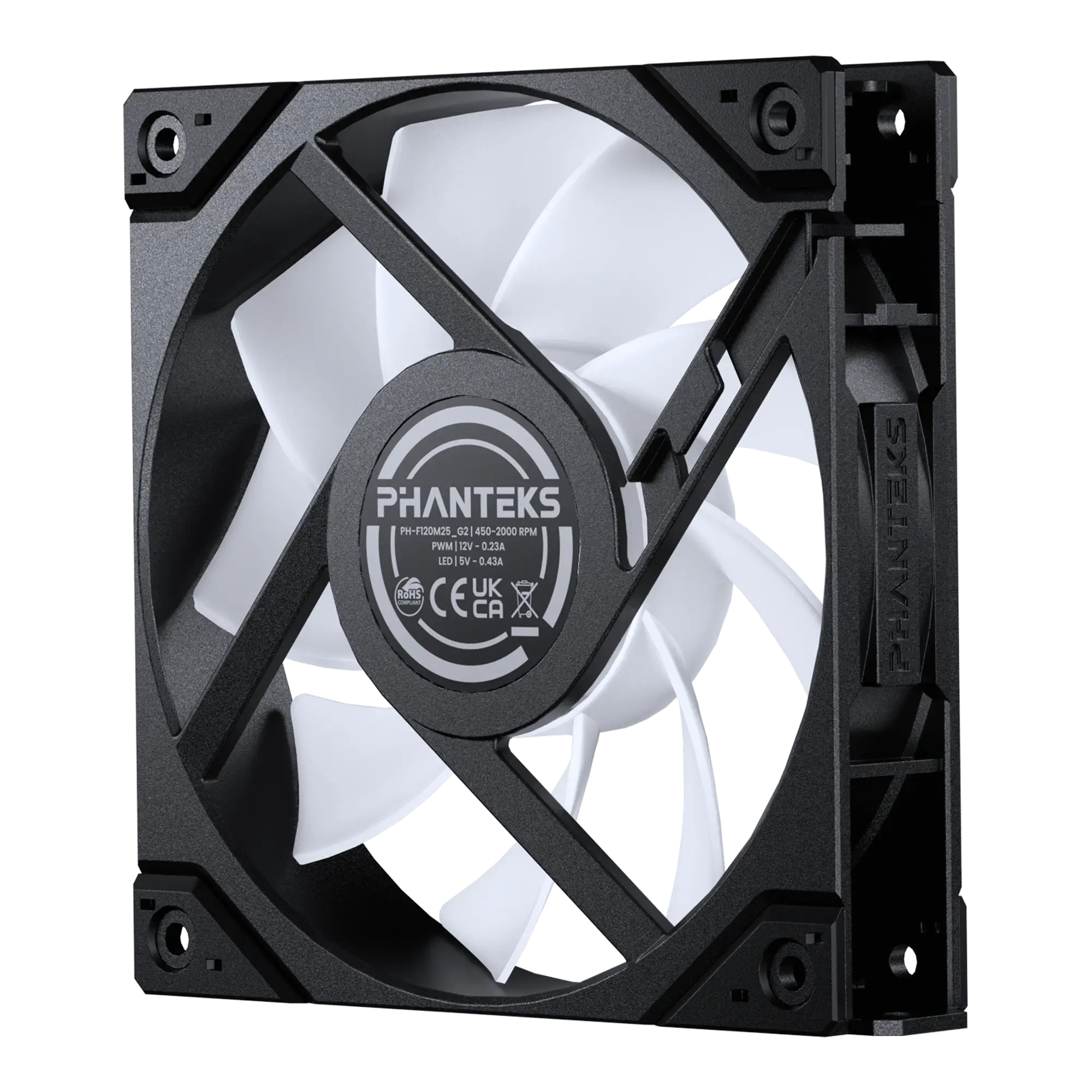 Phanteks M25 Gen2 120mm PWM Reverse Airflow D-RGB Lüfter Schwarz