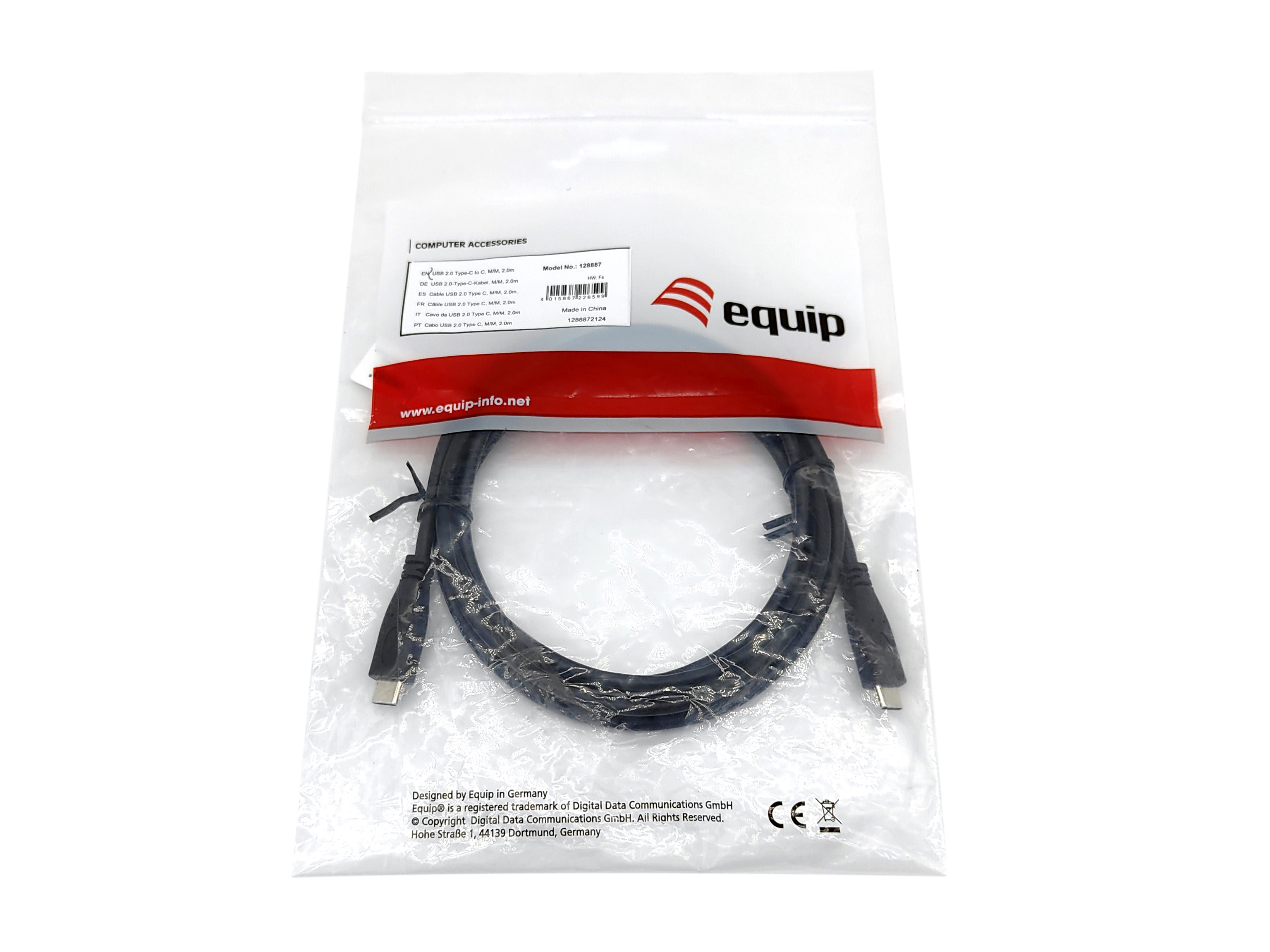 equip Equip USB-Typ-C-Kabel 3 m USB 2.0 Schwarz