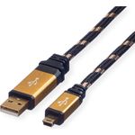 ROLINE GOLD USB 2.0 Kabel, Typ A - 5-Pin Mini 1,8m (11.02.8822)