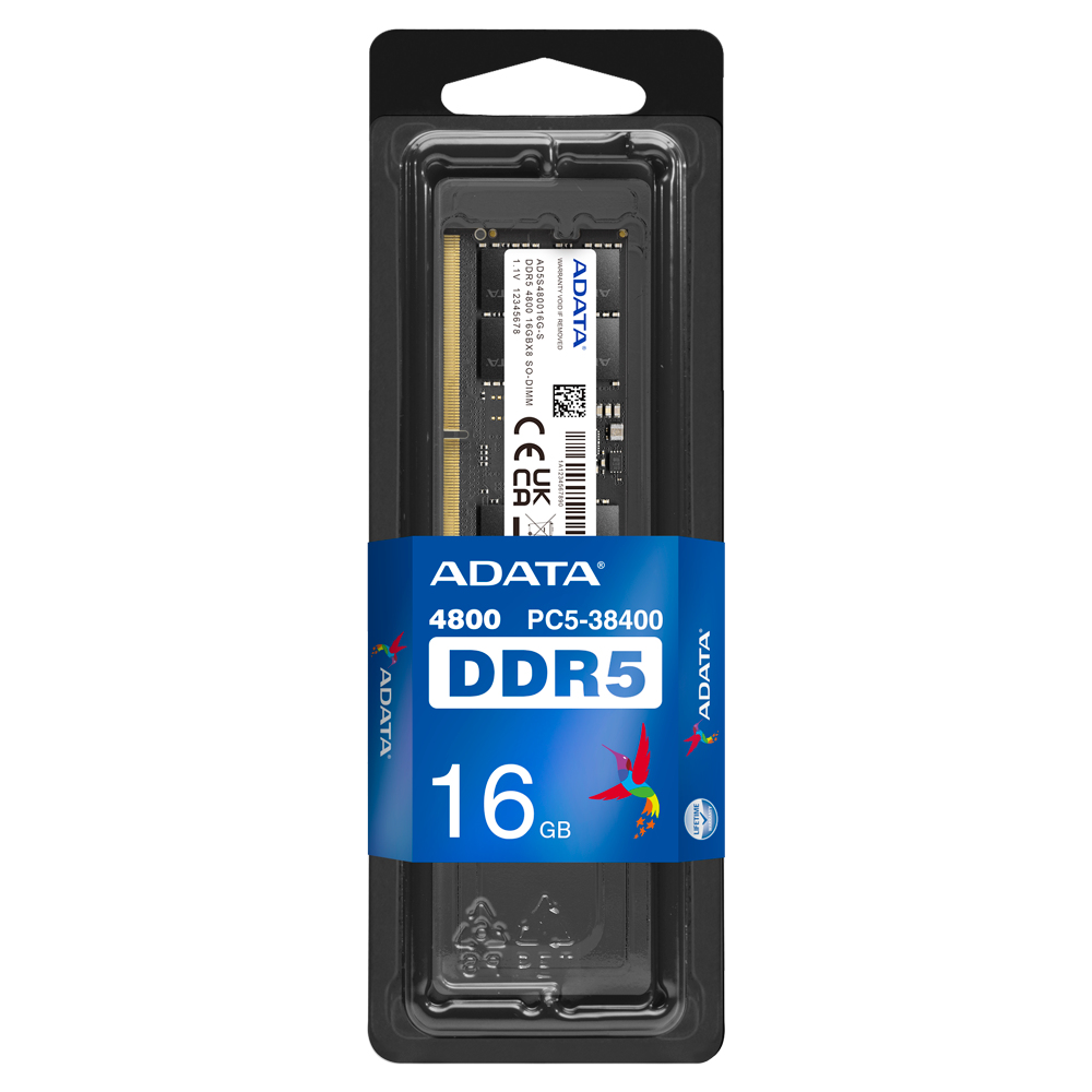 ADATA Premier DDR5 SO-DIMM 16 GB 4800 MT/s CL40 Schwarz